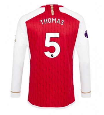Arsenal Thomas Partey #5 Replica Home Stadium Shirt 2023-24 Long Sleeve